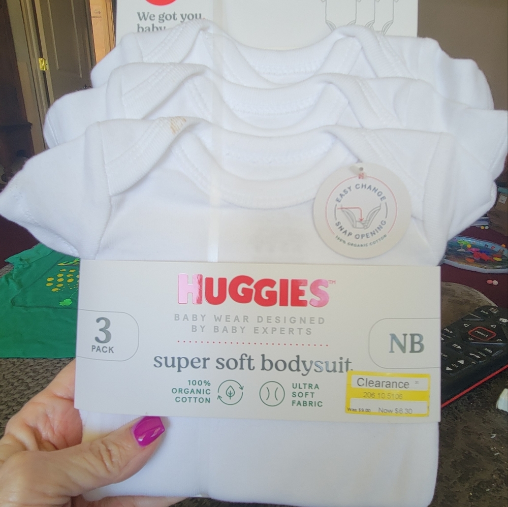 White Baby Bodysuit 3-Pack